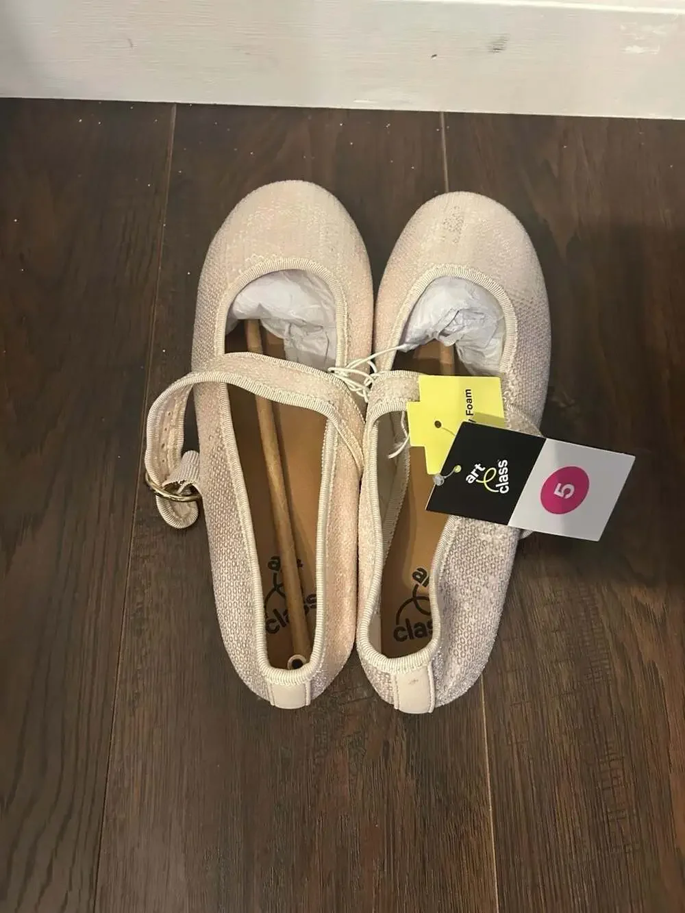 Art Class Girls Sequin Mary Jane Flats Size 5